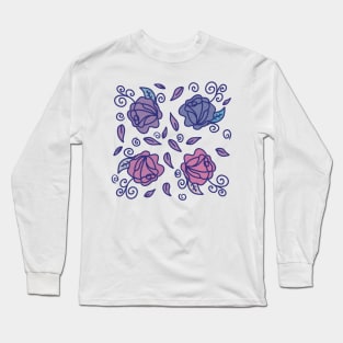 Stained Glass Roses Long Sleeve T-Shirt